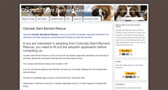 Desktop Screenshot of coloradosaintbernardrescue.org