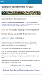 Mobile Screenshot of coloradosaintbernardrescue.org