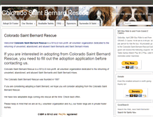 Tablet Screenshot of coloradosaintbernardrescue.org